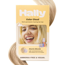 Hally Hair Color Cloud Hair Dye (Atomic Blonde) Demi-permanente Schaum-Haarfarbe fr Frauen und Mnner Schmutzfreies und langlebiges Haarfrbeset