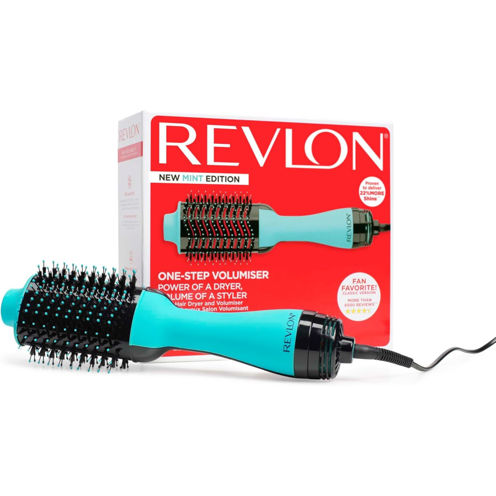 Revlon One-Step Hair Dryer and Volumiser - New Mint Edition (One-Step, 2-in-1 Styling Tool, Ionic and Ceramic Technolog