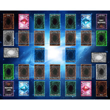 Transcend Cards 2 Player Duel Link Zones Egyedi jtszszonyeg - Gumi jtkszonyeg 53 cm x 63 cm (Blue Galaxy Style) Kompatibilis a Yugioh-val! TCG