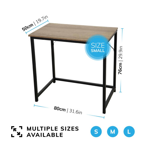 House of Home Desk Computer PC Laptop Home Office Work desk, Study Grey Rustic Style 2