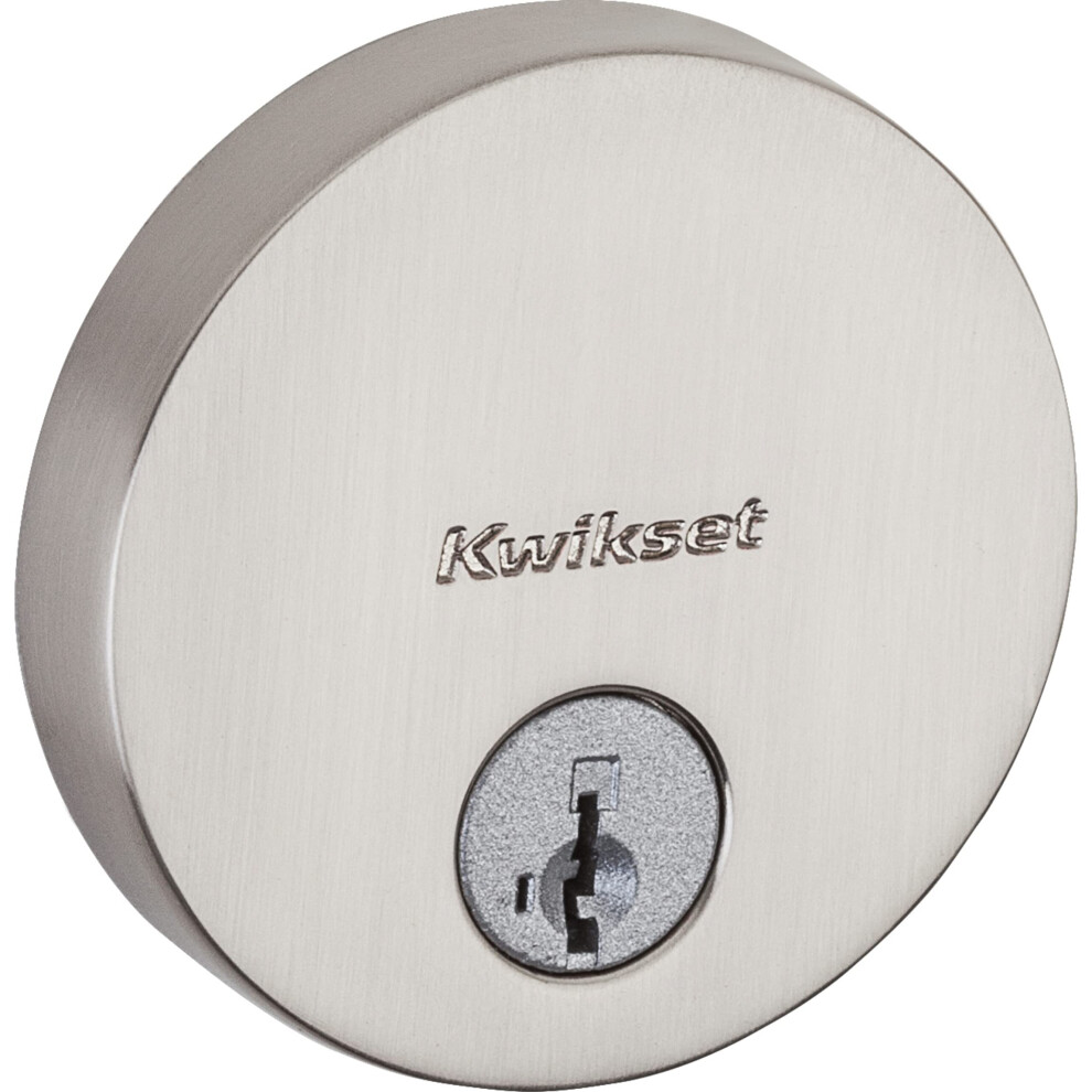 Photos - Door Lock Kwikset Uptown Deadbolt Lock Satin Nickel Round Exterior Keyed Front Entry Door Pick Resistant SmartKey Rekey Security Singl