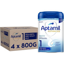 Aptamil Advanced 1 First Infant Baby Milk Powder Formula, from Birth, 800g * 4)