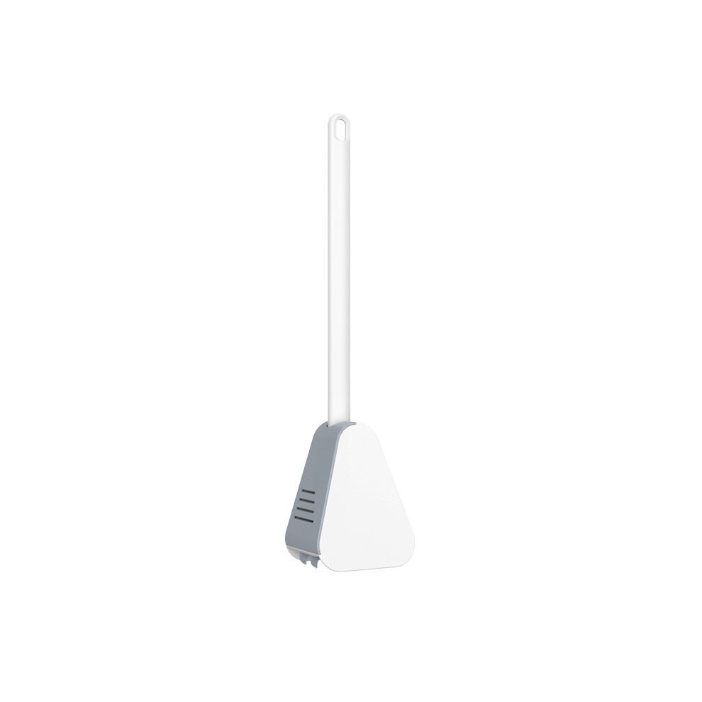 Silicone Golf Toilet Brush, Wall Mounted Long Handle Toilet Brush Golf Toilet Brush Silicone Golf Brush Head with Holders, for Bathroom (White)