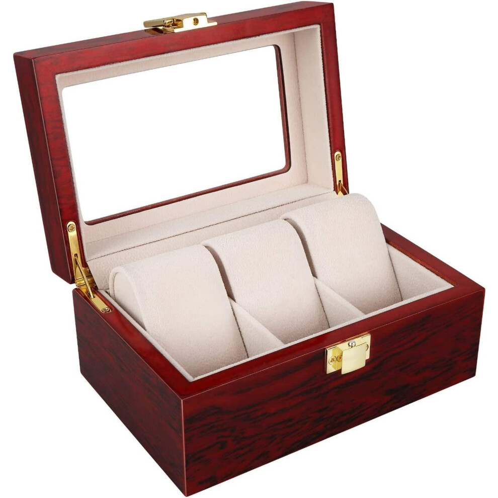 Display Box Watch Box Jewelery Storage Box with Lock Box Man Woman Wooden