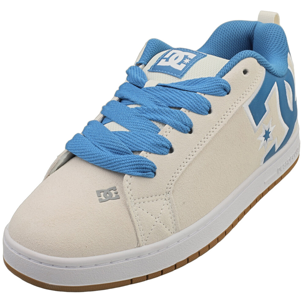 (10) DC Shoes Court Graffik Mens Skate Trainers in Off White Grey