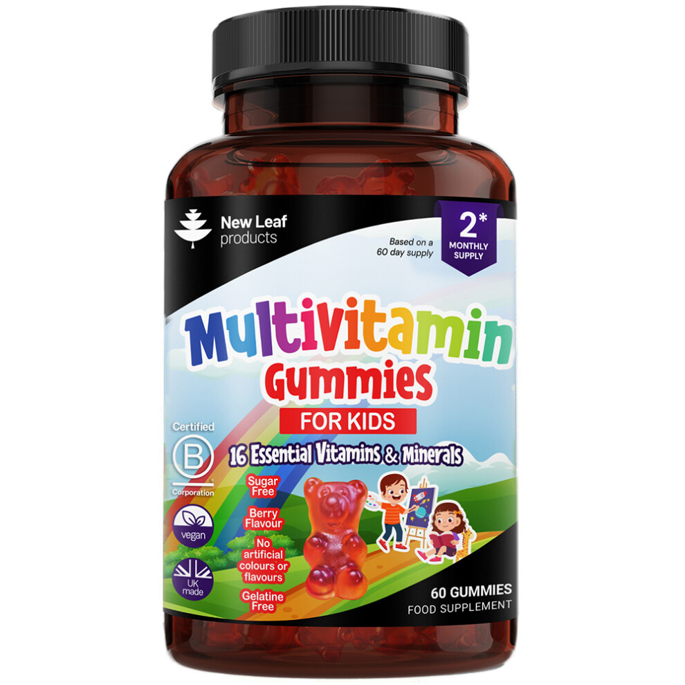 Multivitamin Gummies For Kids - Sugar Free Vegan Chewable Vitamins