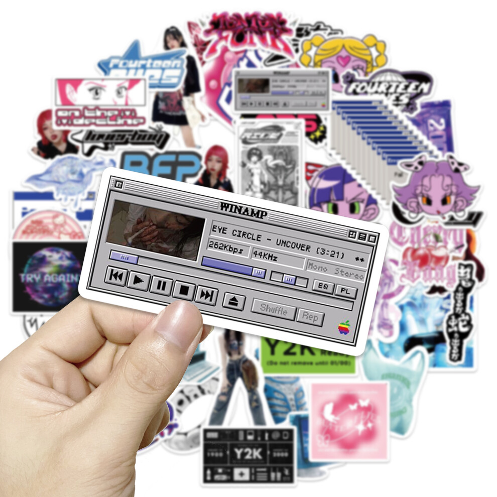 (10pcs random) 10/50PCS VSCO Y2K Stickers 90s Girls Harajuku Vintage Stickers Suitcase Laptop Graffiti Phone Cute Aesthetic Kids Decal Gift Toy