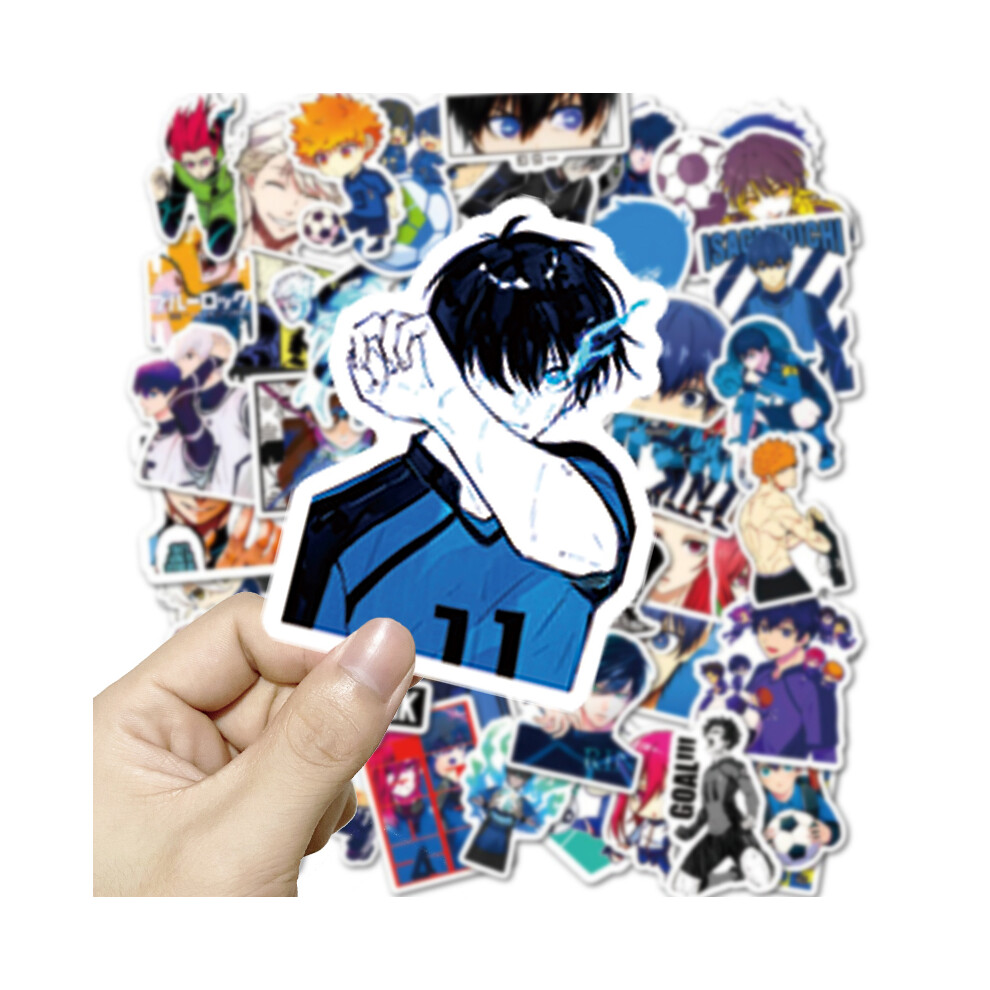 (10pcs random) 10/50Pcs Japan Anime Stickers Blue Lock Bachira Nagi Vinyl Decal Graffiti Skateboard Luggage Laptop Phone Manga Sticker Kids Toy