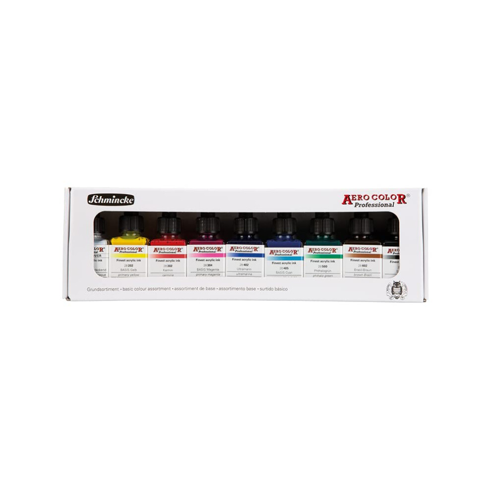 Schmincke - AERO COLOR Professionele BASIC kleuren 9 x 28 ml 81 108 09