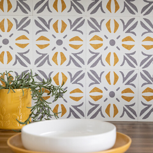 CUBIA GOLD Self-adhesive Wall Tiles (6 tiles)