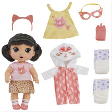 Baby Alive Super BFF Katie Kat Black Hair Dress Up Baby Doll Playset 11 Inches Toys for 3 Year Old Girls & Boys & Up (Amazon Exclusive)