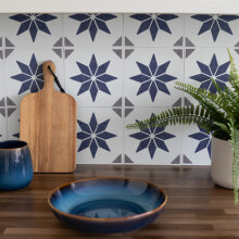 ALIA BLUE Self-adhesive Wall Tiles (6 tiles)