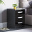 Home Discount (Black) Hulio 3 Drawer Bedside Table Cabinet Nightstand 1