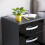 Home Discount (Black) Hulio 3 Drawer Bedside Table Cabinet Nightstand 4