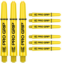 Target Darts 3 x Sets of Yellow Pro grip Shaft Intermediate - 9 in Tot