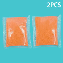 (Orange) 2pcs Suitable for age 6 Children's sand toys, non-wet sand, magic sand, water modeling sand, non-wet sand, colored sand