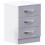 Home Discount (White) Hulio 3 Drawer Bedside Table Cabinet Nightstand 9