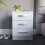 Home Discount (White) Hulio 3 Drawer Bedside Table Cabinet Nightstand 3