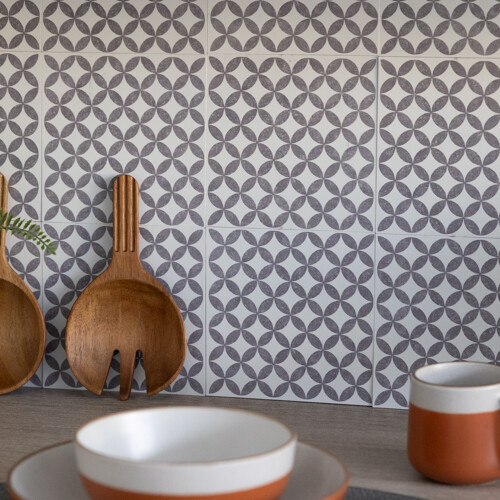 AMIRA GREY Self-adhesive Wall Tiles (6 tiles)