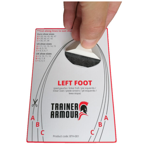 Trainer Armour - Big Toe Hole Preventer  self-Adhesive Patches with a 1