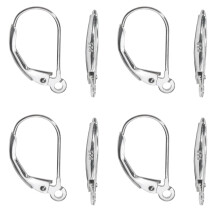 TOAOB 8 buc. Crlige pentru cercei franceze din argint Sterling 925, hipoalergenice, 16x9mm, cu inele de salt pentru realizarea de bijuterii