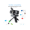 Webcam com microfone para desktop, câmera de streaming USB 1080P, grande angular, flexível para PC, jogos, Skype (preta) 6