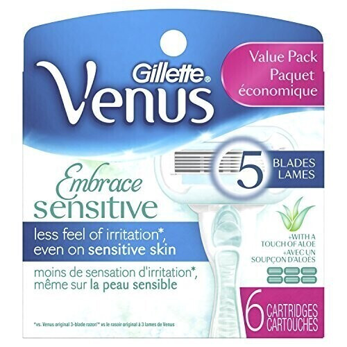 Gillette Gillette Venus Embrace Sensitive Hojas de afeitar 6 recambios