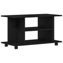 (black oak) vidaXL TV Cabinet with Castors Sideboard Entertainment Centre Engineered Wood