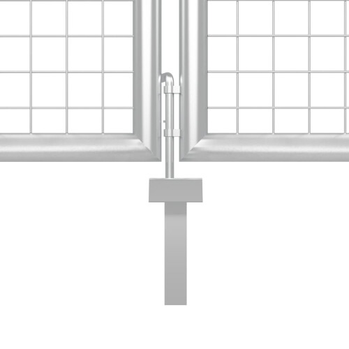 VidaXL vidaXL Gartentor aus Stahl 350 x 75 cm Silber 2