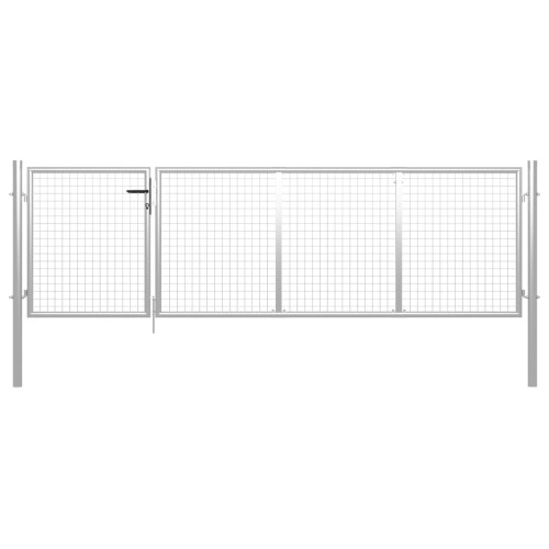 VidaXL vidaXL Gartentor aus Stahl 350 x 75 cm Silber