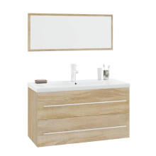 (sonoma oak) vidaXL Bathroom Furniture Set 3 Piece Sink Cabinet Vanity Unit Multi Colours