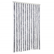 (grey and white, 118 x 220 cm) vidaXL Fly Curtain Door Curtain Fly Screen Fly Blind Insect Curtain Chenille