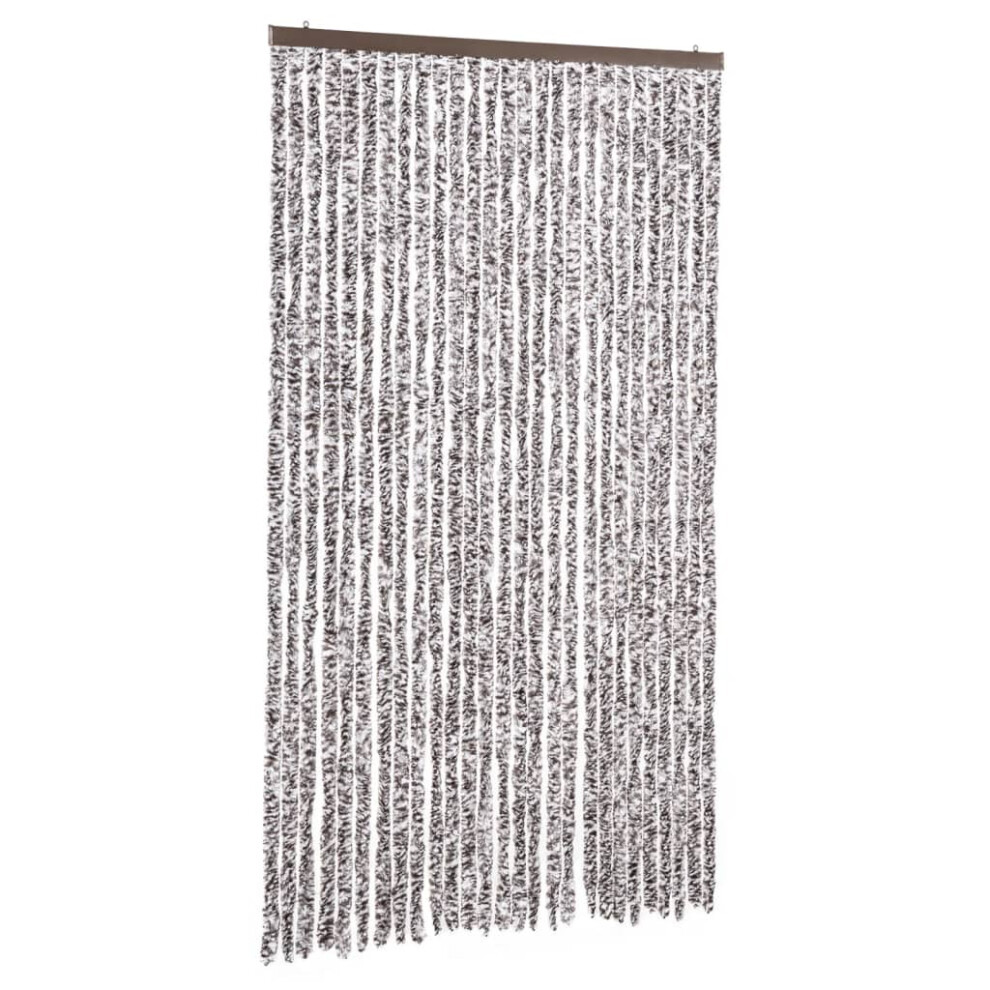 Vidaxl (Brown And Beige, 118 X 220 Cm) Fly Curtain Door Curtain Fly Screen Fly Blind Insect Curtain Chenille