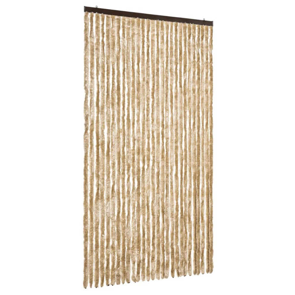 Vidaxl (Beige, 118 X 220 Cm) Fly Curtain Door Curtain Fly Screen Fly Blind Insect Curtain Chenille