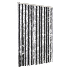 (grey and black, 118 x 220 cm) vidaXL Fly Curtain Door Curtain Fly Screen Fly Blind Insect Curtain Chenille