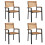 VidaXL (4 pcs) vidaXL Stackable Chairs Stacking Dining Chair Lounge Chairs Solid Wood Acacia 1