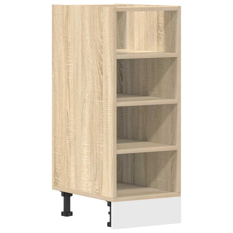 Vidaxl (Sonoma Oak, 1 Pcs Piece) Kitchen Cabinet Home Storage Shelf Organiser Cupboard Engineered Wood