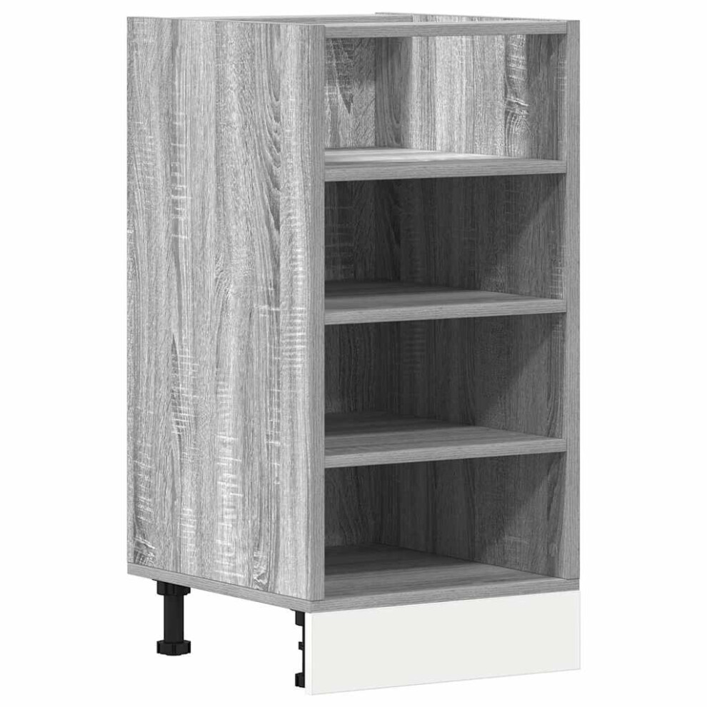 Vidaxl (Grey Sonoma, 1 Pcs Piece) Kitchen Cabinet Home Storage Shelf Organiser Cupboard Engineered Wood