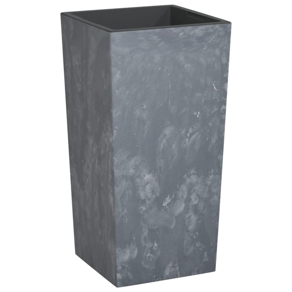 Vidaxl (Grey, 49 L) Planter With Removable Inner Raised Bed Plant Pot Pp Concrete Look
