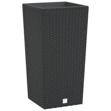 (anthracite, 26.5 l) vidaXL Planter with Removable Inner Garden Raised Bed Plant Pot PP Rattan