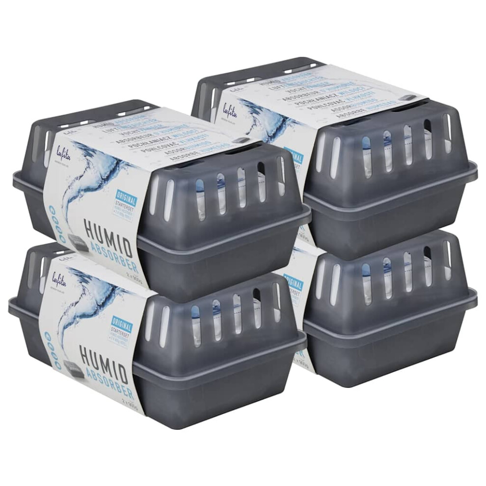 (900 g, 4 pcs) vidaXL Moisture Absorbers with Refill Bags Dehumidifier Condensation Remover