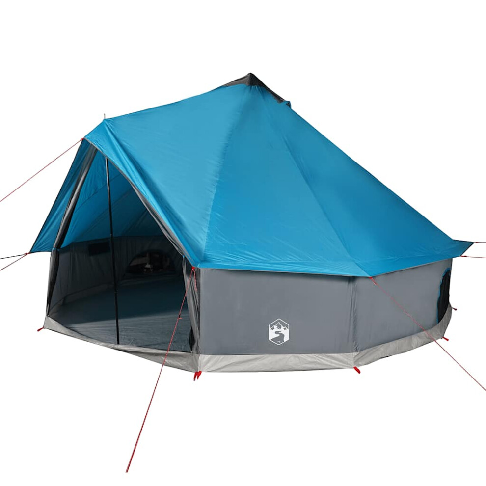 (blue) vidaXL Family Tent Tipi 8-Person Camping Tent Lightweight Tent Waterproof