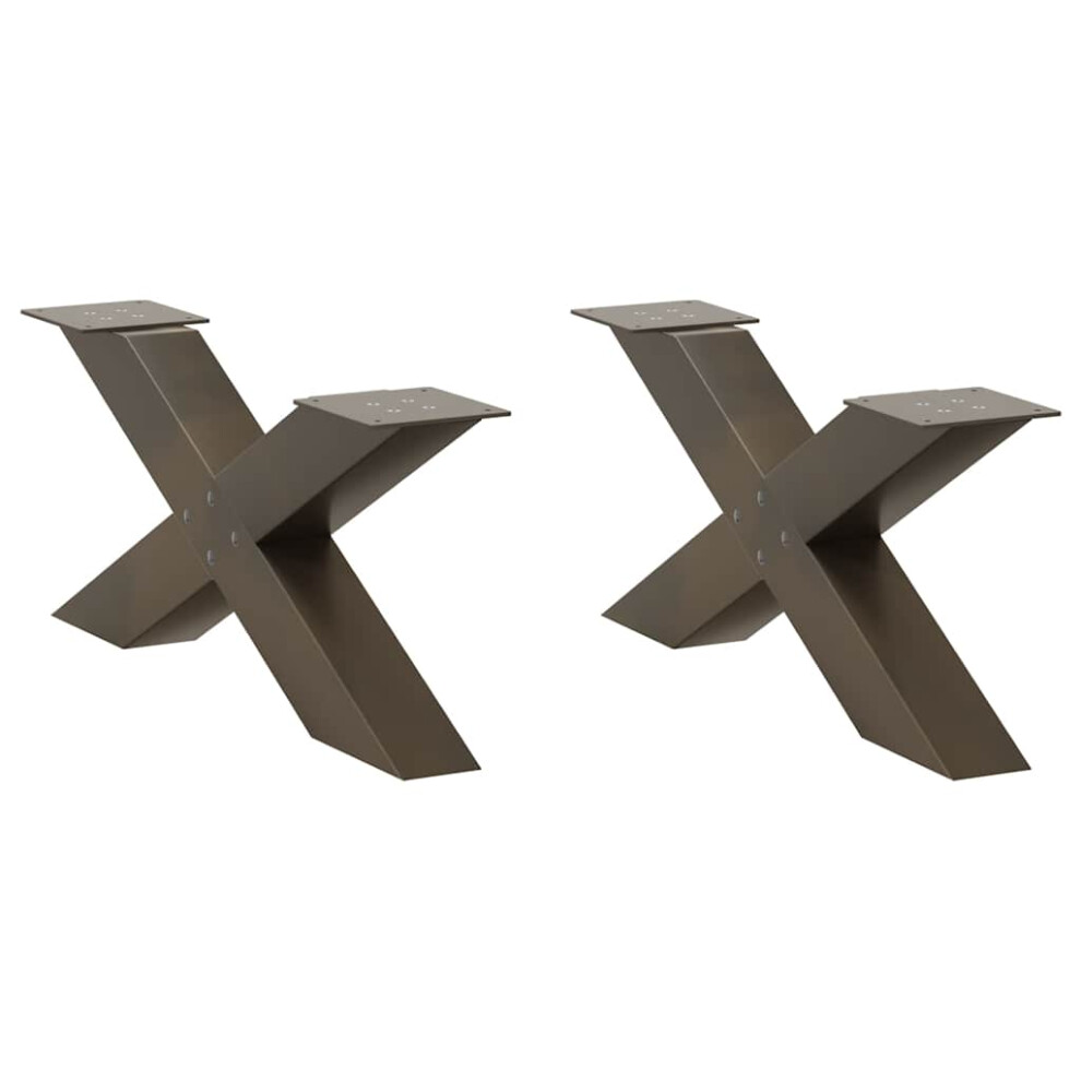 Vidaxl (70 X (30-31) Cm) Dining Table Legs X-Shaped Desk Legs Kitchen Metal Furniture Legs Steel