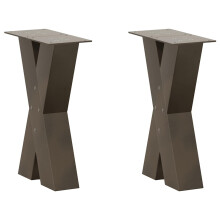 (38 x (42-43) cm) vidaXL Dining Table Legs X-Shaped Desk Legs Kitchen Metal Furniture Legs Steel