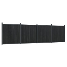 vidaXL Zaunelement Grau 699x186 cm WPC