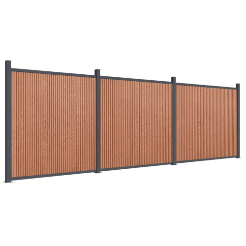 VidaXL vidaXL Zaunelement Braun 526x186 cm WPC 1