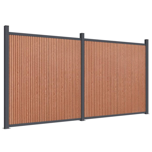 VidaXL vidaXL Zaunelement Braun 353x186 cm WPC