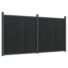 vidaXL Zaunelement Grau 353x186 cm WPC