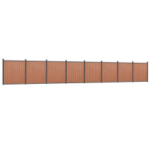 vidaXL Zaunelement Braun 1391x186 cm WPC