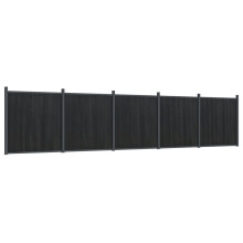 vidaXL Zaunelement Grau 872x186 cm WPC